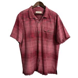 Tommy Bahama silk blend shirt men's XXL red Hawaiian tropical beach relaxed loop